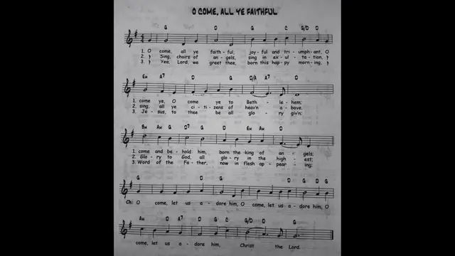 Video thumbnail for O Come All Ye Faithful - Catholic Mass Song Sheet Music