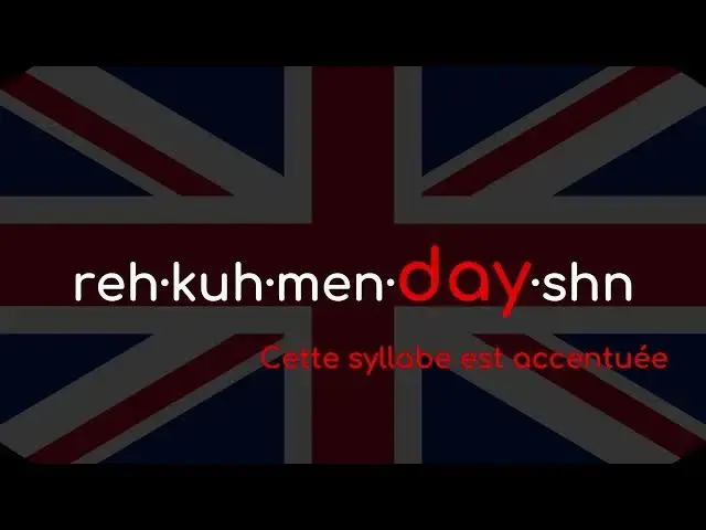 Video thumbnail for Comment prononcer « recommendation » en anglais