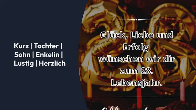 Video thumbnail for 28 Glückwünsche zum 28. Geburtstag: Kurz, Herzlich & Lustig