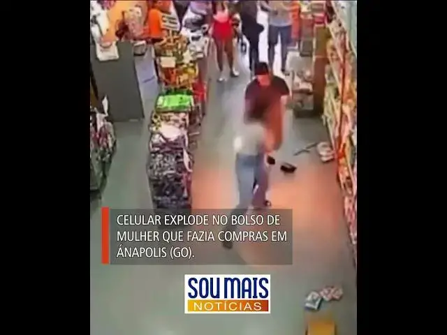 Video thumbnail for Aparelho celular explode no bolso de mulher que fazia compras em Anápolis (GO)
