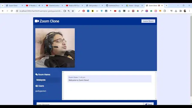 Video thumbnail for Build a P2P Zoom Clone Group Video & Text Chat Using PeerJS & Socket.io Rooms in Node & Express