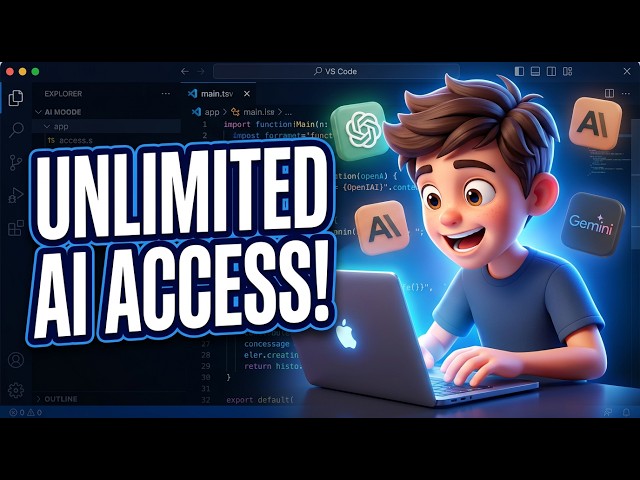 Video thumbnail for Get Free API Keys for Any AI Model | Get Unlimited AI Credits Claude, OpenAI, Gemini (2026)