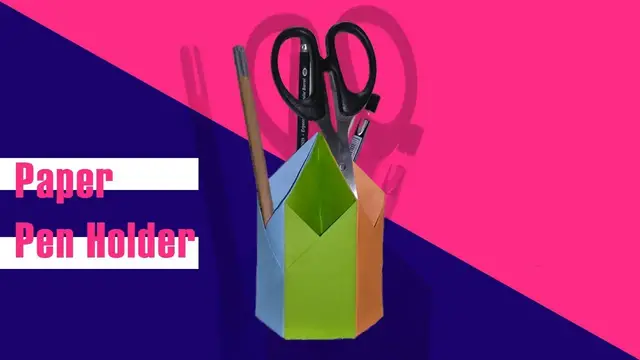 Video thumbnail for How to Make Pen Stand with Paper | Hexagonal Pen Holder | Origami Pen Holder | Tubelife