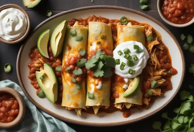 Video thumbnail for chicken enchiladas recipe