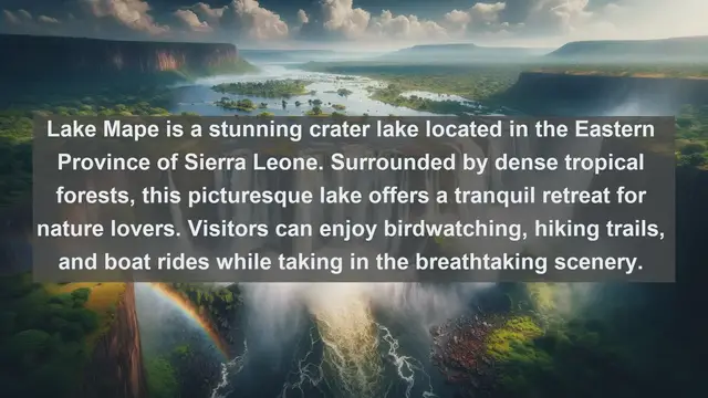 Video thumbnail for Discovering Natural Gems: Top 10 Famous Lakes in Sierra Leone