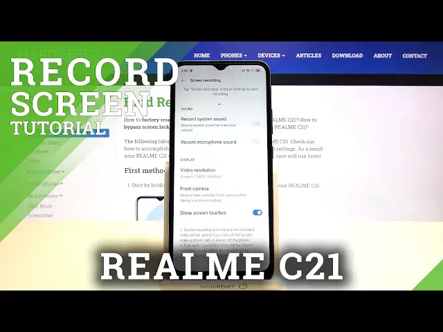 Video thumbnail for Enable/Disable Front Camera in Screen Recording – REALME C21