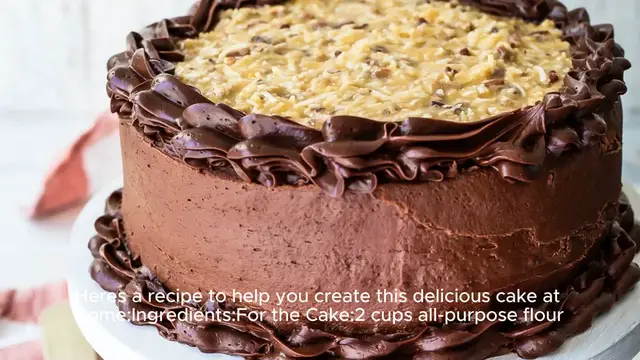 Video thumbnail for German chocolate cake recipe