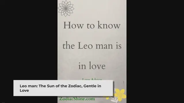 'Video thumbnail for How to know the Leo man is in love'