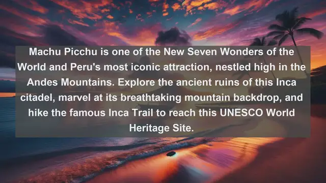 Video thumbnail for Explore Peru: Top 10 Must-Visit Destinations in the Land of Ancient Wonders