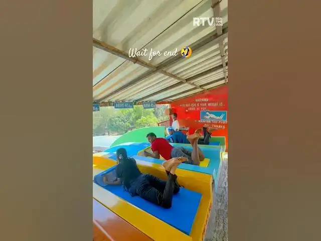Video thumbnail for Wait for end 🤣 Mat Racer Slide at Suraj Water Park in Thane #waterpark #trending #shorts