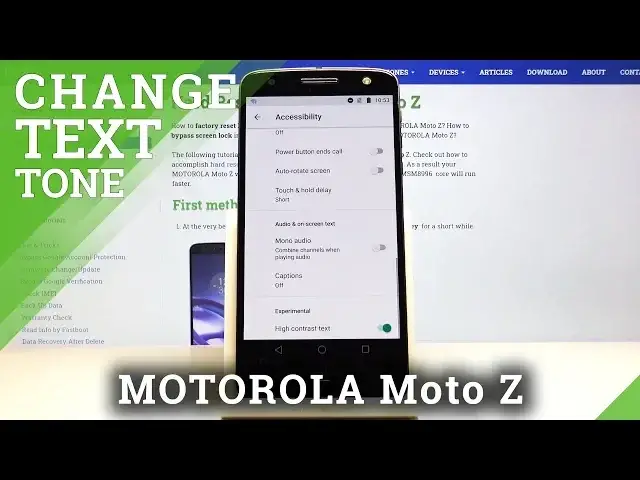 'Video thumbnail for How to Set High Contrast Text in MOTOROLA Moto Z – Find Contrast / Screen Settings'