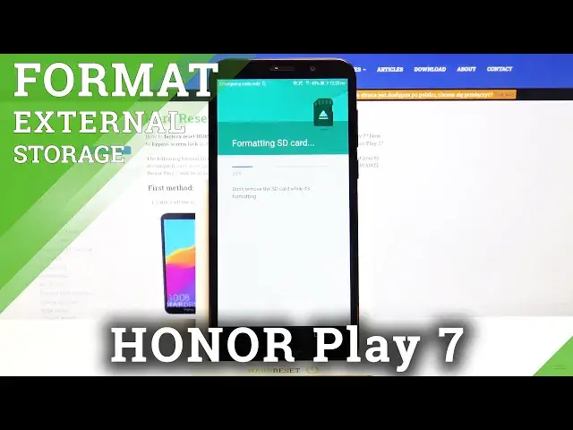 'Video thumbnail for How to Format Memory Card in HUAWEI Honor Play 7 – Reset SD Card'