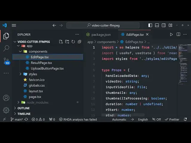 Video thumbnail for Build a Next.js FFMPEG WASM Timeline Video Editor to Cut & Trim Videos in Browser Using TypeScript