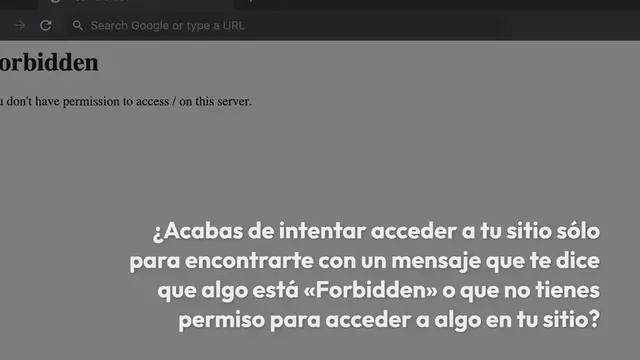 Video thumbnail for Cómo Solucionar el Error 403 Forbidden en Tu Sitio Web