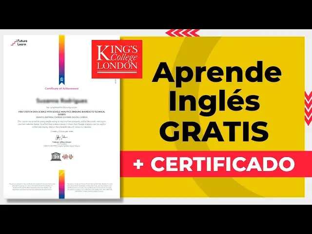 'Video thumbnail for ✅ Curso GRATIS para APRENDER INGLES con Certificado | King's College de Londres'