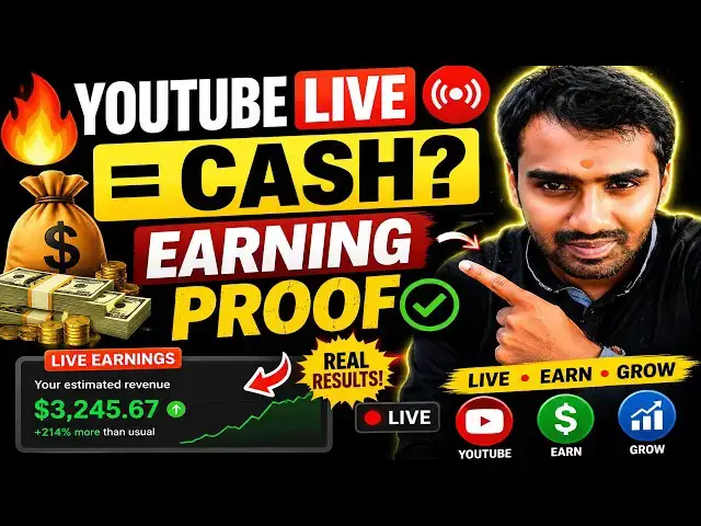 Video thumbnail for YouTube Live Stream Earning Proof – How I Make Money on YouTube (Real Results!)