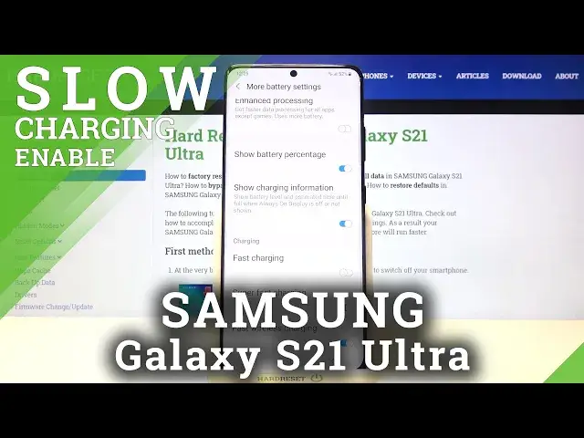 'Video thumbnail for How Turn Off Fast Charging in SAMSUNG Galaxy S21 Ultra – Switch Charging Type'
