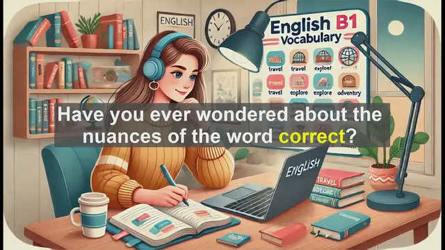 Video thumbnail for 2500 Must Know CEFR B1 Vocabulary - Understanding the Word 'Correct': Meanings, Uses, and Common Mistakes