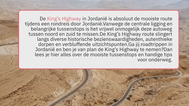 Video thumbnail for VAN NOORD NAAR ZUID IN JORDANIË VIA DE KING’S HIGHWAY