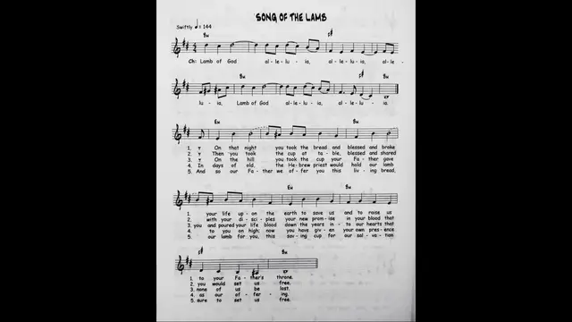 Video thumbnail for Song of the Lamb - Catholic Mass Song Sheet Music