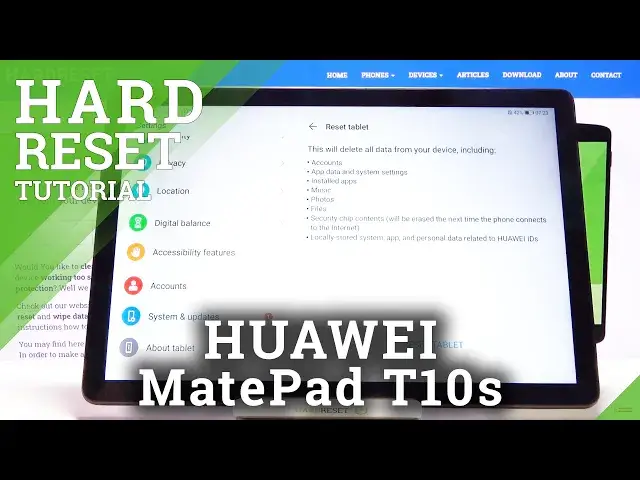 'Video thumbnail for Hard Reset on HUAWEI MatePad T10S – Factory Reset by Settings'