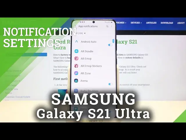 'Video thumbnail for How to Change Notifications Settings in SAMSUNG Galaxy S21 Ultra – Customize Notifications'