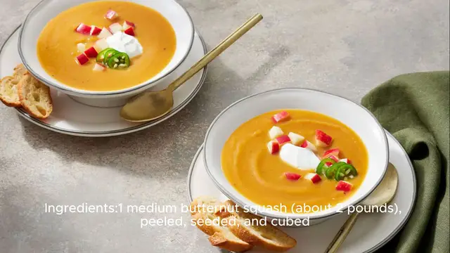 Video thumbnail for Butternut squash soup recipe