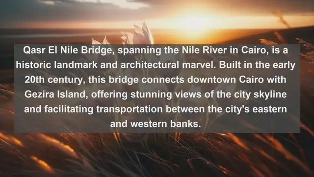 Video thumbnail for Crossing Ancient Horizons: Top 10 Famous Bridges in Egypt Revealed