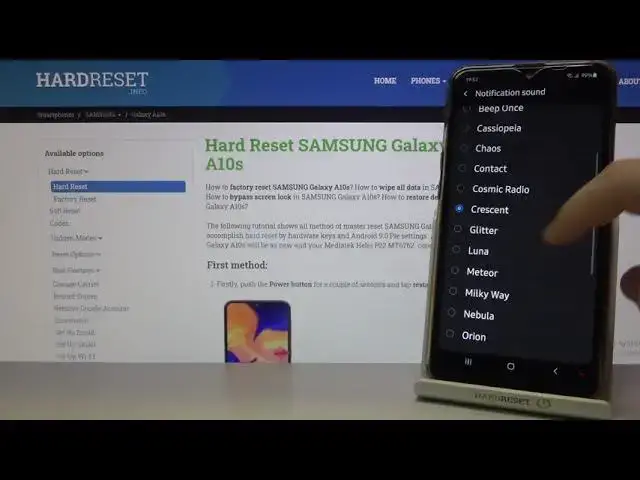 Video thumbnail for Default Notification Sounds in SAMSUNG Galaxy A10s – List of Notification Tones