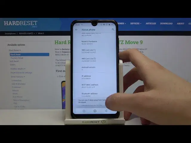 Video thumbnail for How to Enter Developer Options in KRUGER & MATZ Move 9 – Enable USB Debugging