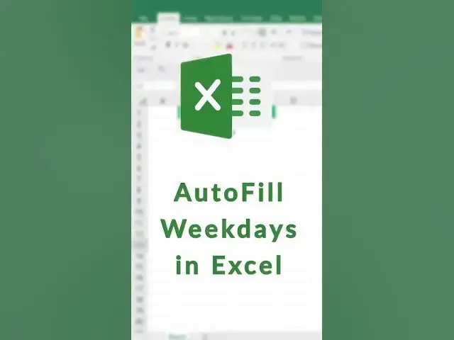 Video thumbnail for AutoFill WEEKDAYS in Excel with Simple Steps (Learn in 30 Seconds) #shorts #excel