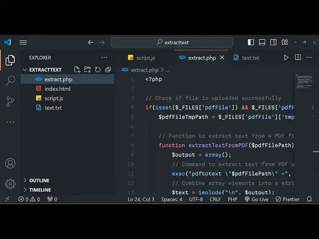 Video thumbnail for Build a PHP Web App to Extract Text From PDF Document in Browser Using HTML5 & Javascript