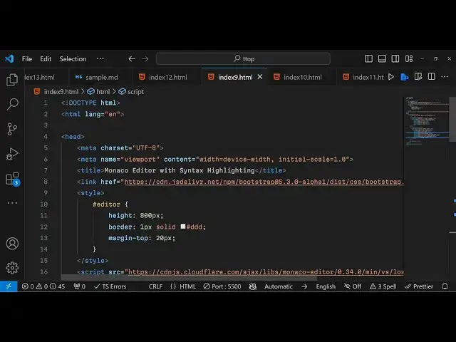 Video thumbnail for Build a VSCode Coding IDE With Syntax Highlighting Using Monaco Editor in Browser Using JS