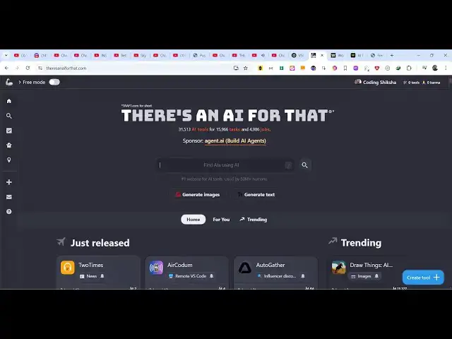 Video thumbnail for The Ultimate AI Finder to Discover Millions of AI Websites & Agents for any Task For FREE