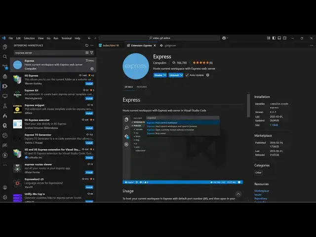 Video thumbnail for VSCode Node.js Express Web Server Extension to Deploy or Host Apps on Live Server Locally