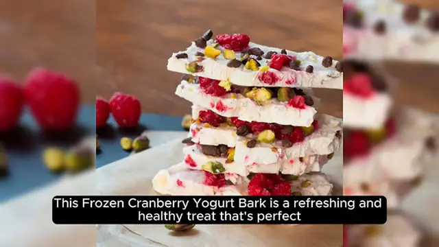 Video thumbnail for Refreshing Frozen Cranberry Yogurt Bark