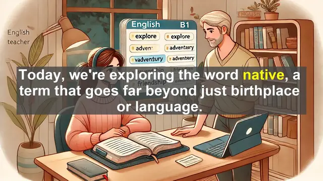 Video thumbnail for 2500 Must Know CEFR B1 Vocabulary - Understanding 'Native': More Than Just Birthplace or Language