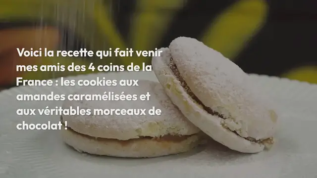 Video thumbnail for Délicieux cookies aux amandes caramélisées