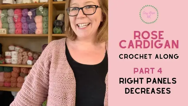 Video thumbnail for Rose Cardigan CAL | Right Panel Decreases