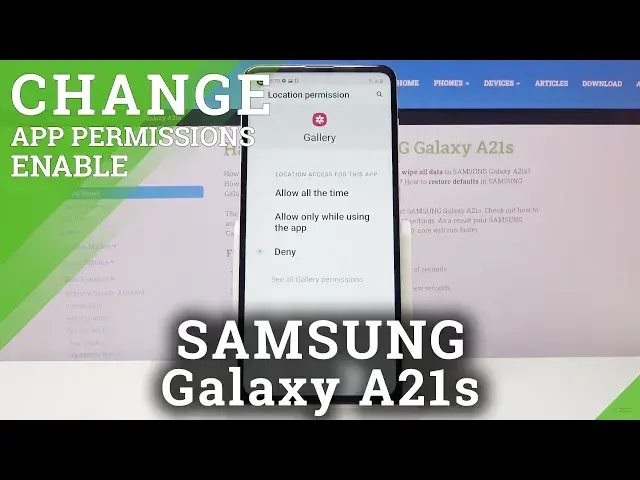 'Video thumbnail for How to Enter App Permissions in SAMSUNG Galaxy A21s – Turn On / Off App Permissions'