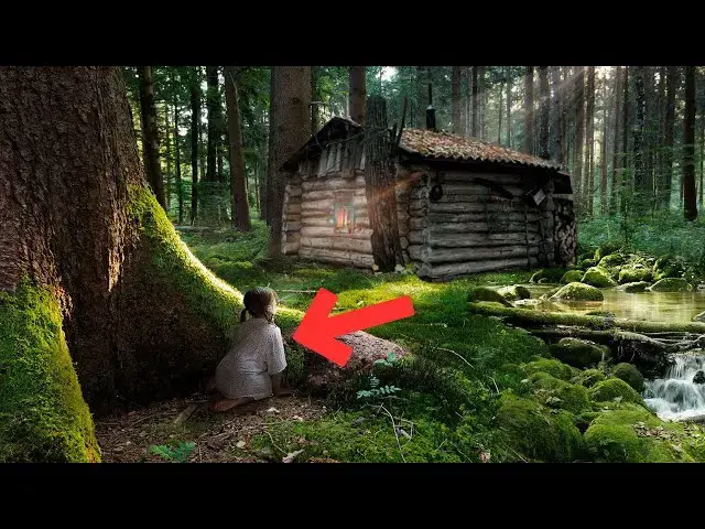 Video thumbnail for Walking in the Forest, Woman Meets Lonely Little Girl Who Visits an Abandoned Hut Every Day