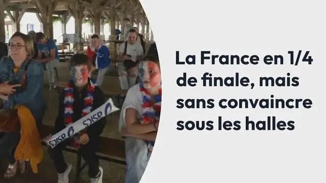 'Video thumbnail for Questembert. La France en 1/4 de finale, mais sans convaincre sous les halles'