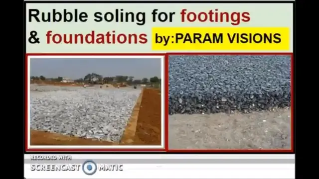 Video thumbnail for Rubble soling procedure/Rubble soling for footings and foundations/Soling method for foundations