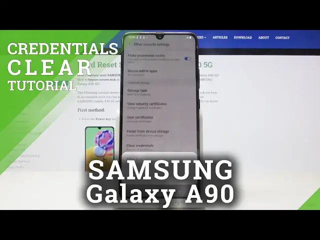 'Video thumbnail for How to Clear Credentials in SAMSUNG Galaxy A90 5G – Remove All Certificates'