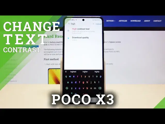'Video thumbnail for How to Activate High Contrast Text on POCO X3 – Customize Contrast'