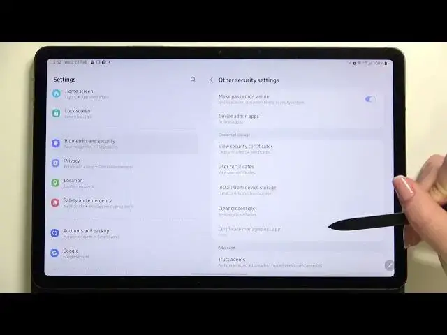'Video thumbnail for How to Remove Credentials in SAMSUNG Galaxy Tab S8 – Clear Credentials'