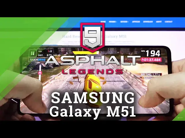 'Video thumbnail for Asphalt 9 on SAMSUNG Galaxy M51 – FPS / Drops / Crashes Checkup'
