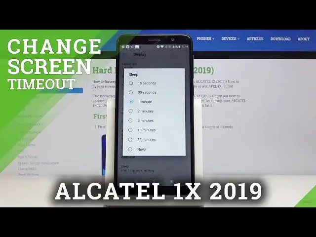 'Video thumbnail for How to Set Up Screen Sleep Time in Alcatel 1X 2019 – Adjust Screen Timeout'