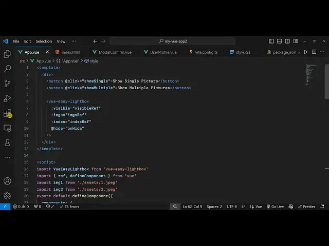 Video thumbnail for Vue.js 3 Tutorial to Build Image Lightbox Editor with vue-easy-lightbox Library in TypeScript