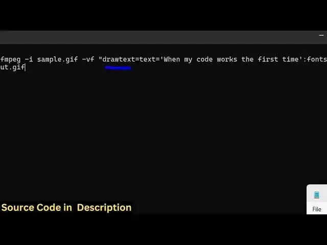 Video thumbnail for FFMPEG Command to Add Overlay Watermark Text on GIF Animation File in Terminal